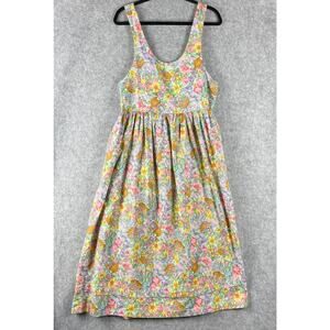 VTG Storybook Heirlooms Pinafore Dress Womens Medium Floral Grandma Cottage 80s